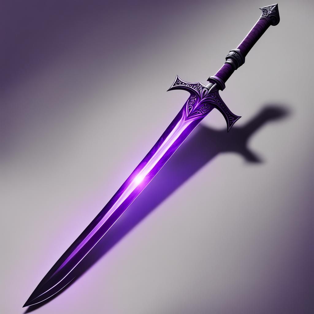 Purple Glowing Sword of Enchantment