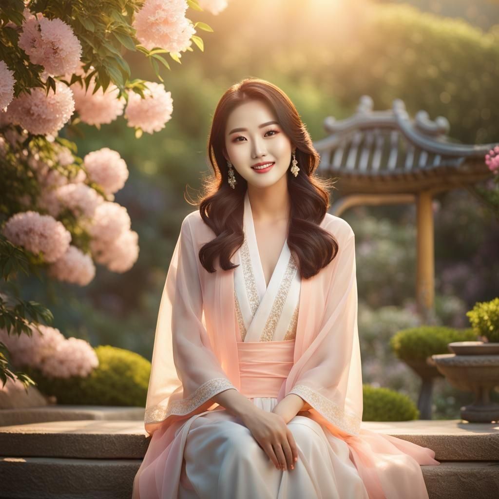 Portrait of a Beautiful Korean Woman