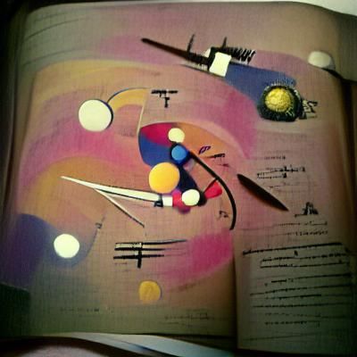 Kandinsky Inspired Abstract Geometric Composition