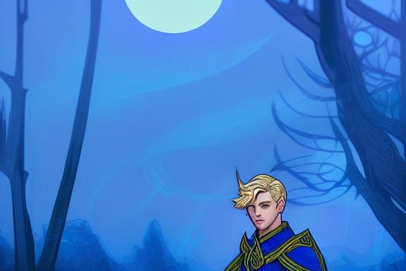 Art Nouveau Elf Ranger Portrait