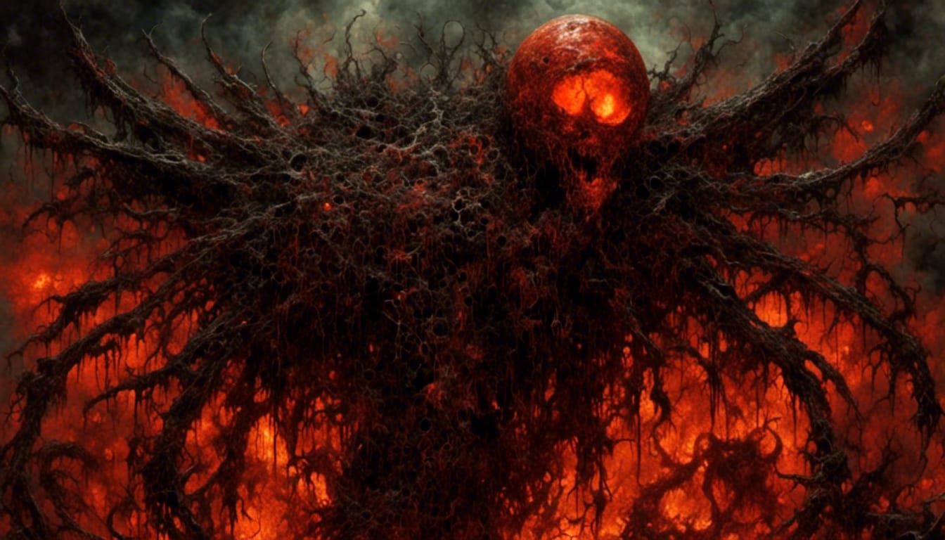 <lora:Trve Metal:0.8> "The abyss, rusted winged hellion,infe...