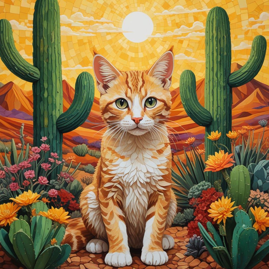 Kitty-Dragon in Majestic Desert Landscape