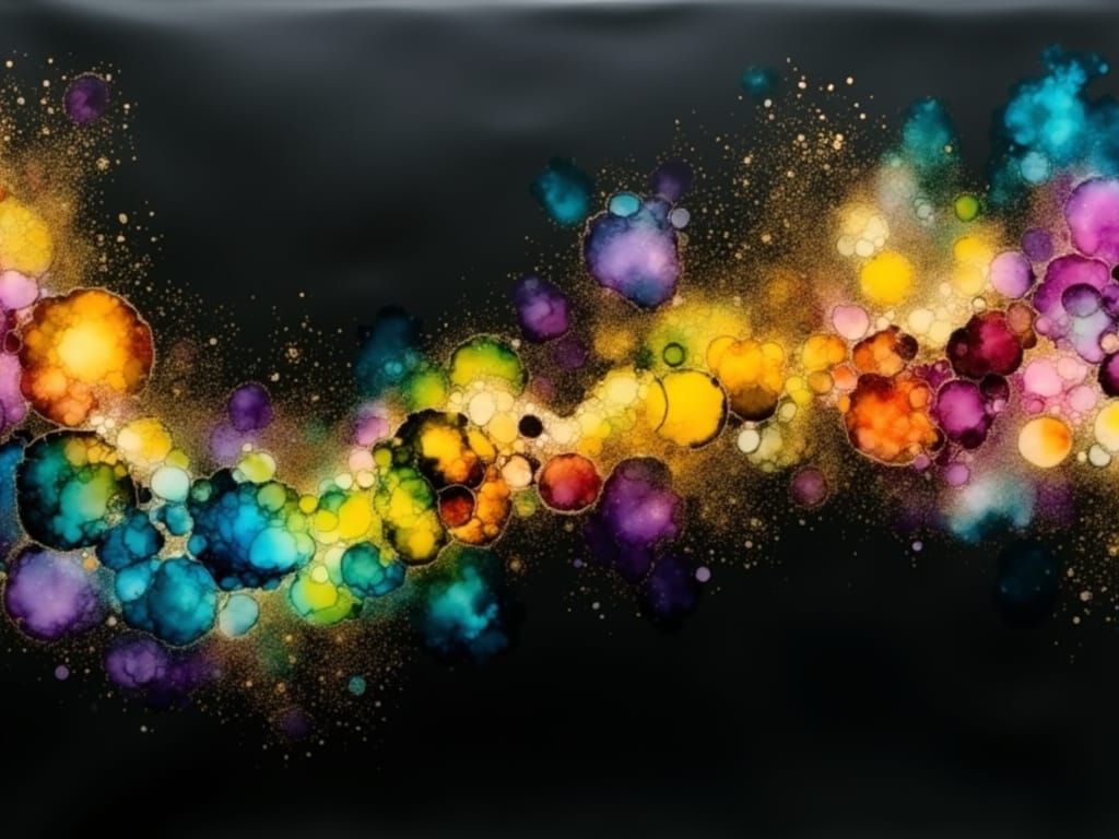 Monochrome Alcohol Ink Swirls in Blue and Lavender