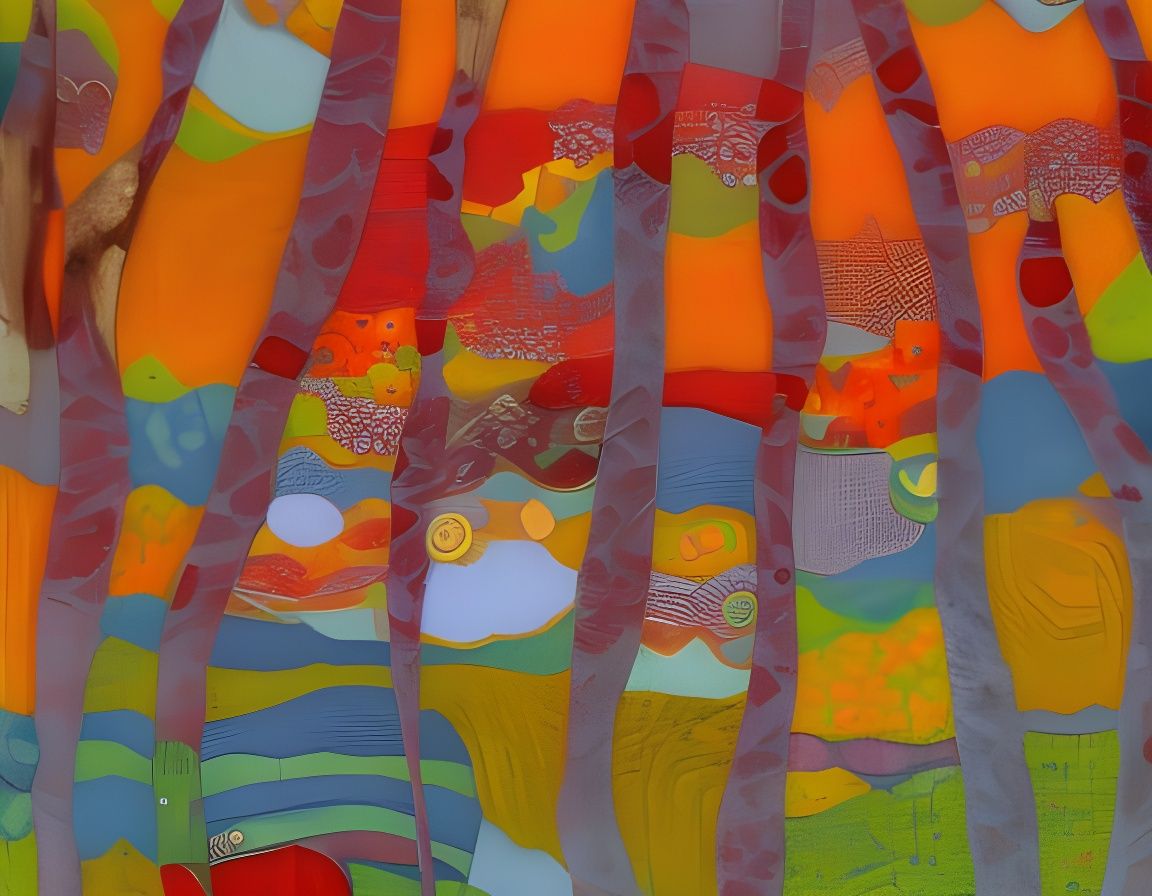 Fantastical Autumn Landscape in Tapestry Style