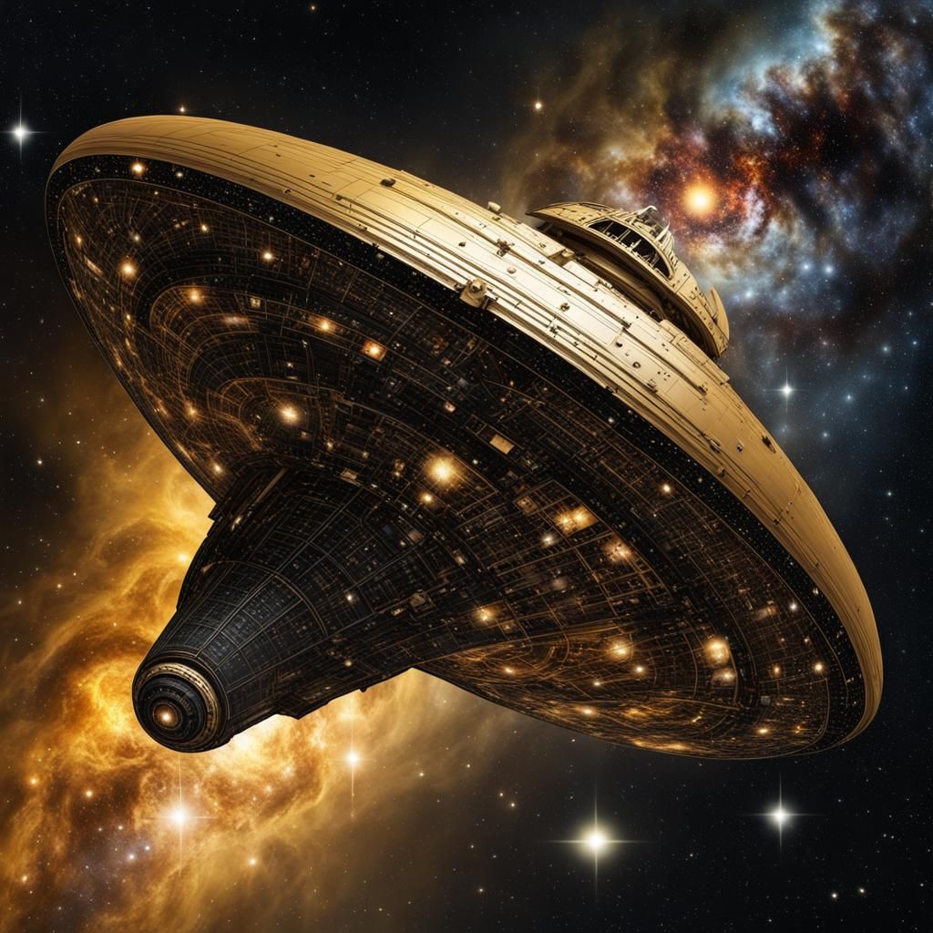 Enormous Starship Enters Galaxy