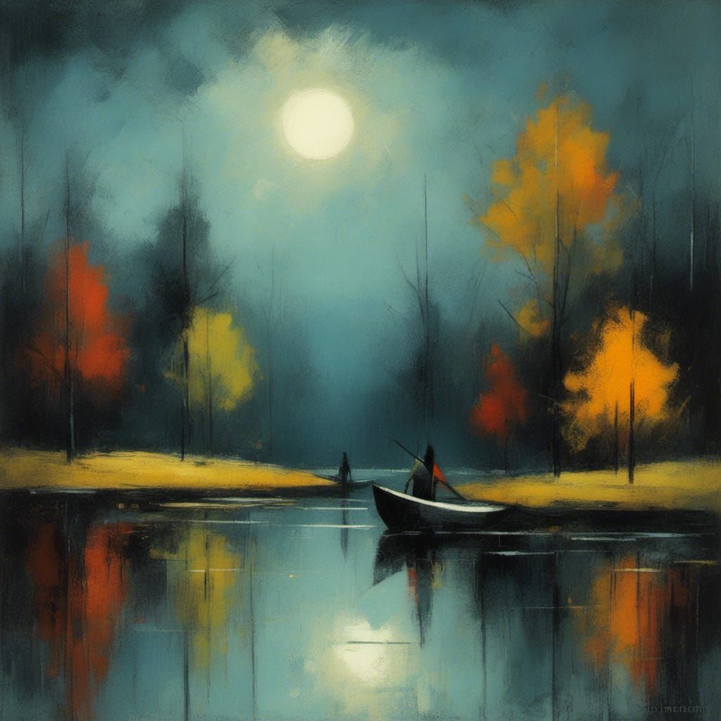 Vibrant Midnight Scene with LoRA Model