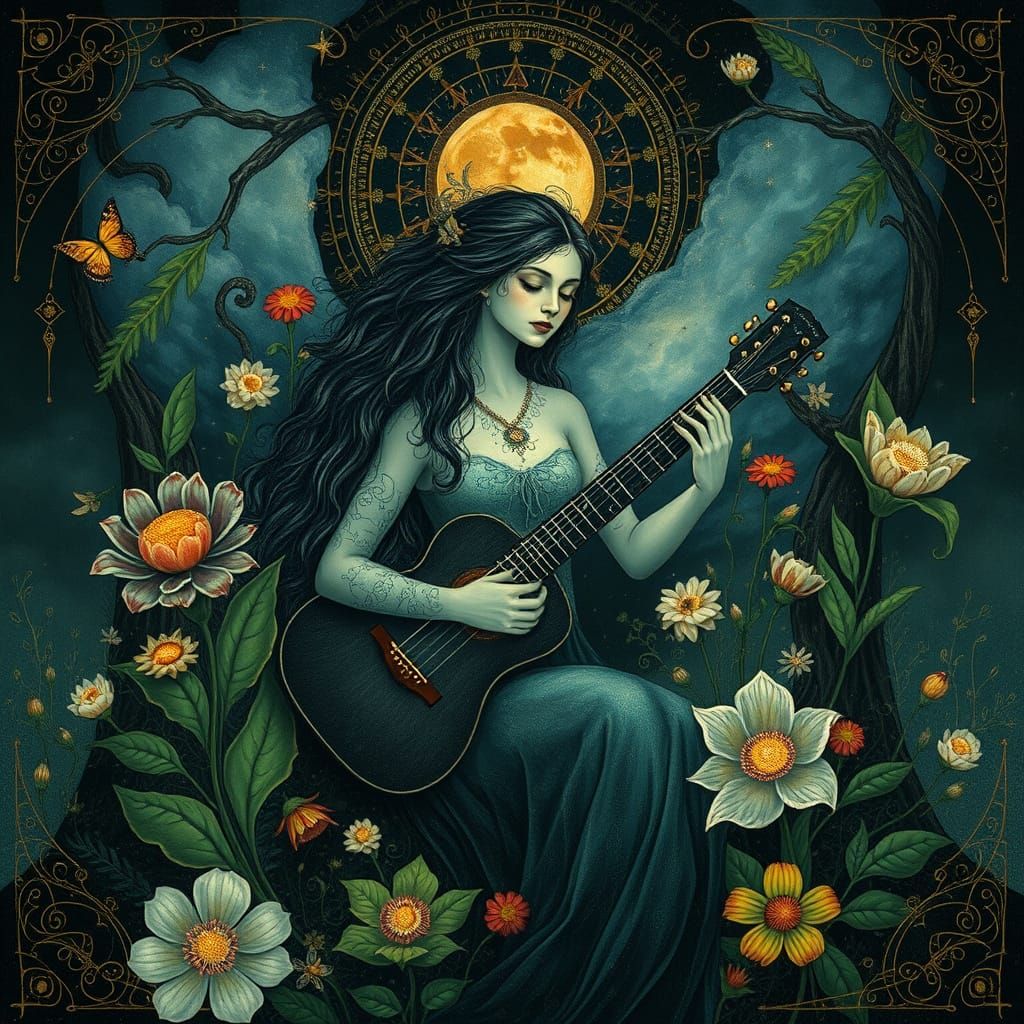 Mystical Hecate in Botanical Paradise