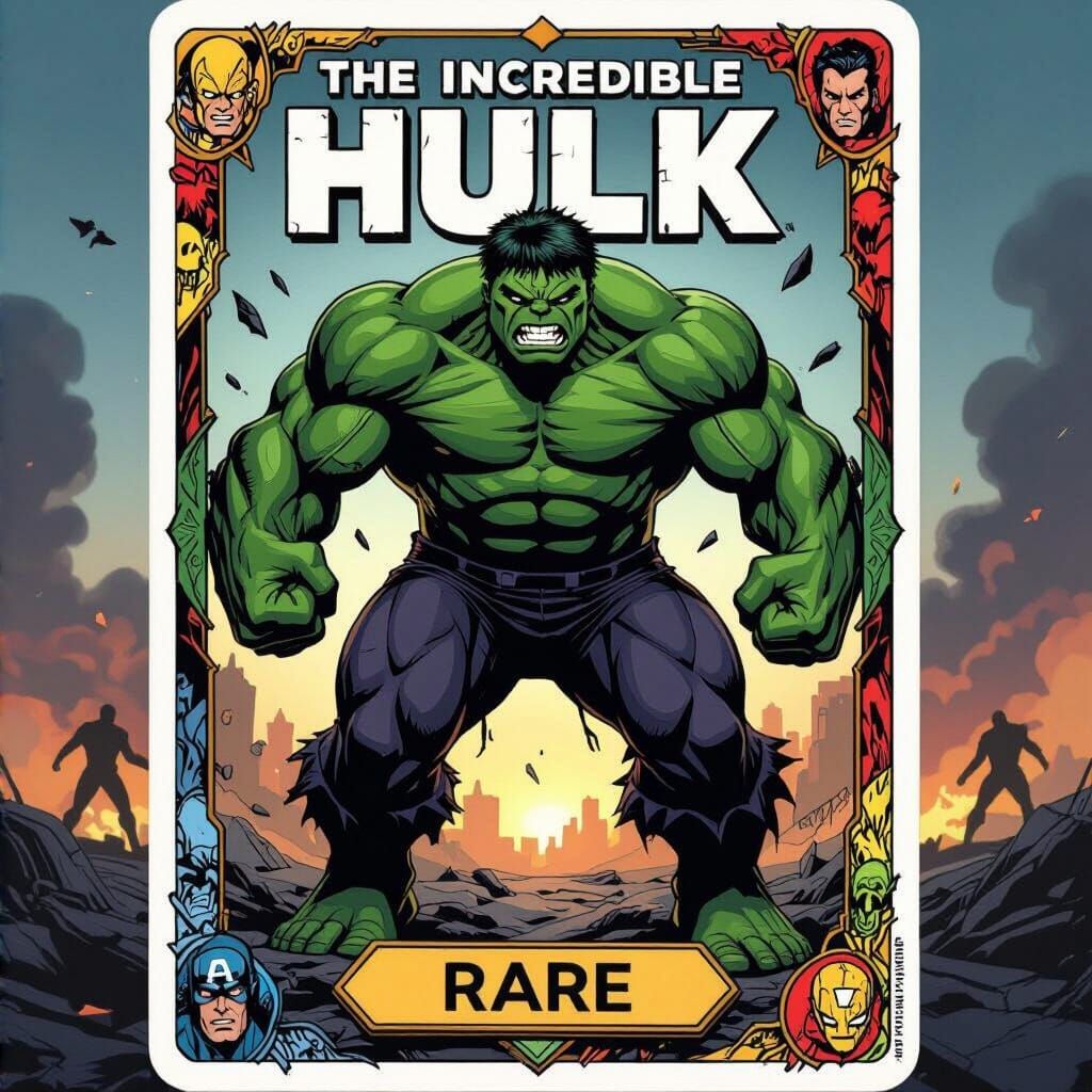Incredible Hulk Game Card Art