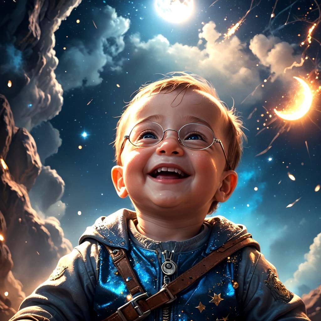 Fantastical Baby Smiles in Detailed Matte Painting