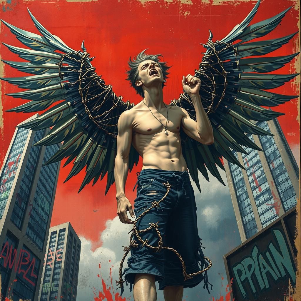 Urban Angel: Graffiti Art Style Cathartic Release