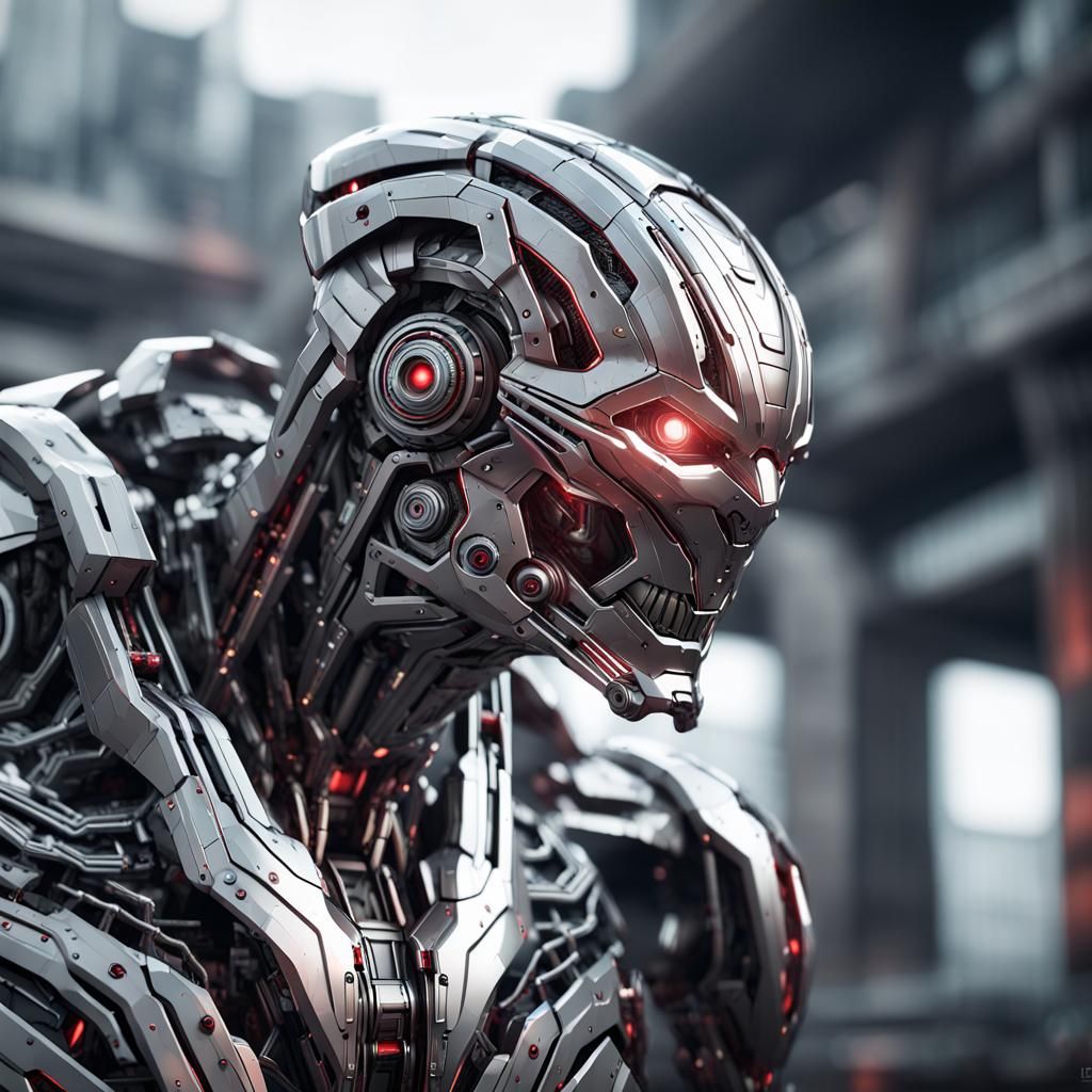 Futuristic Ultron Render with Intricate Mech Details