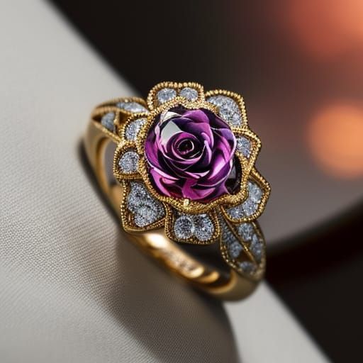 A Purple Rose Ring