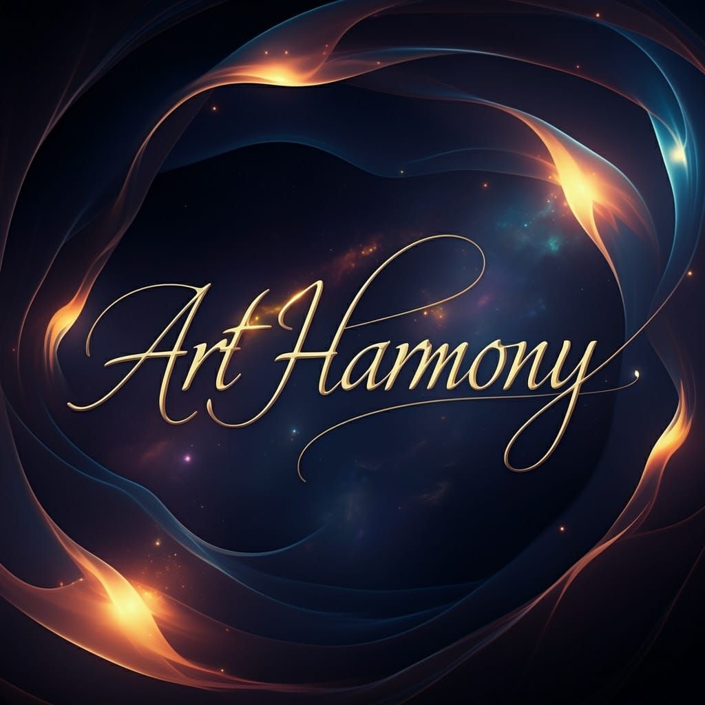 Ethereal Art Harmony in Elegant Script