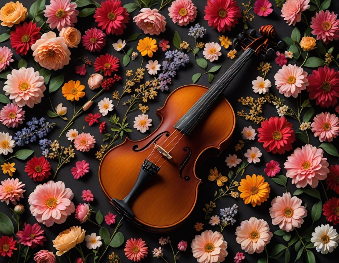 Vibrant Music Festival Celebration in a Floral Setting