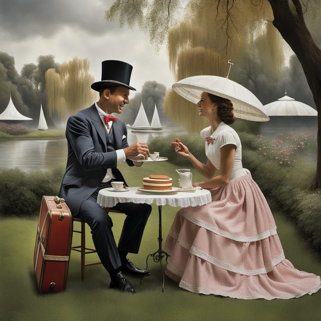 Surrealist Masterpiece with Deep Background and Strong Expre...