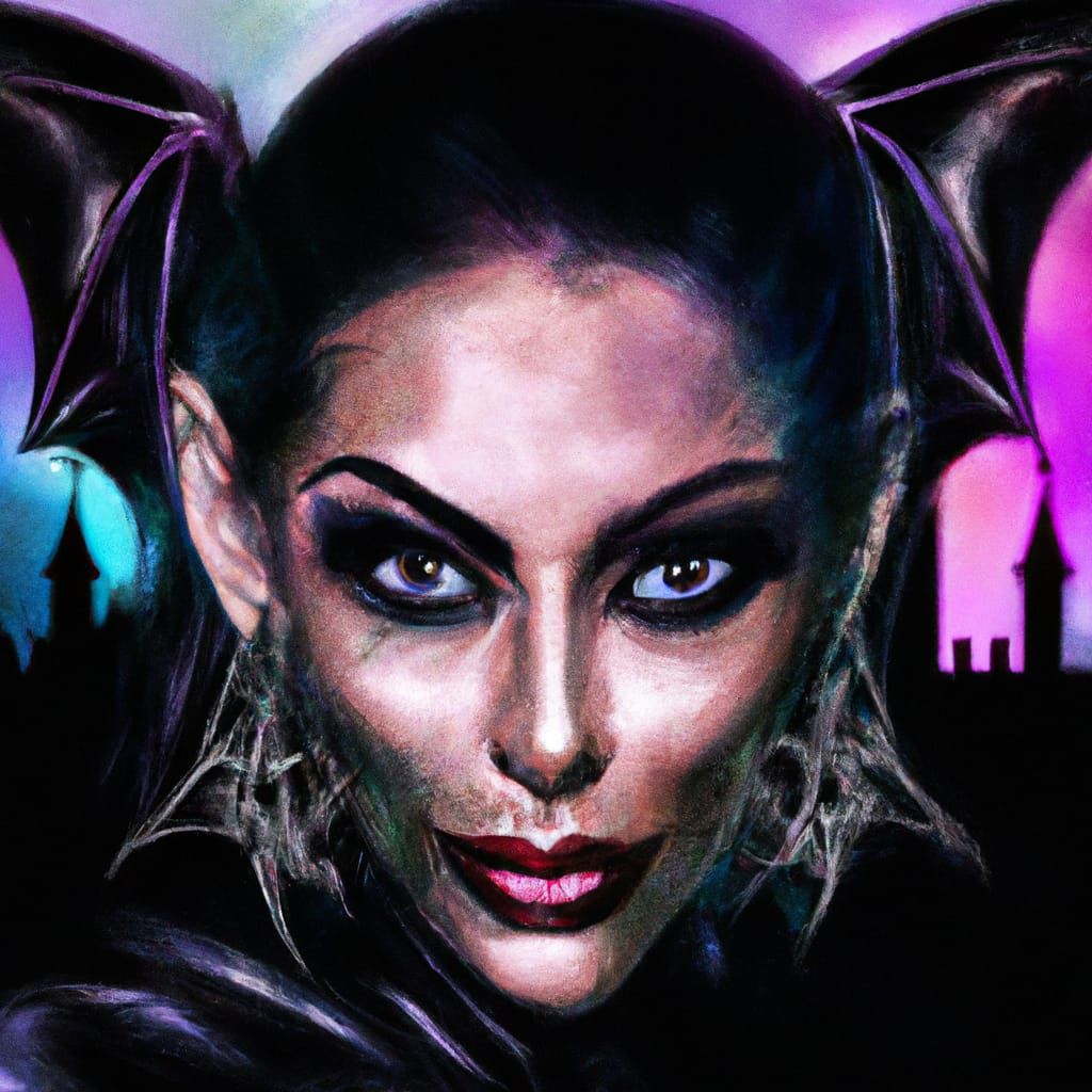 Nicole Scherzinger as a Werebat in Gothic Setting