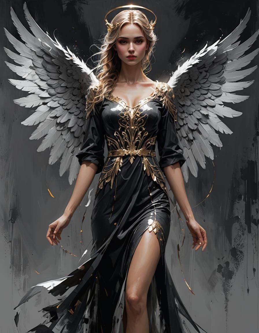 Angelic Scandinavian Woman Portrait in Cel-Shaded Style