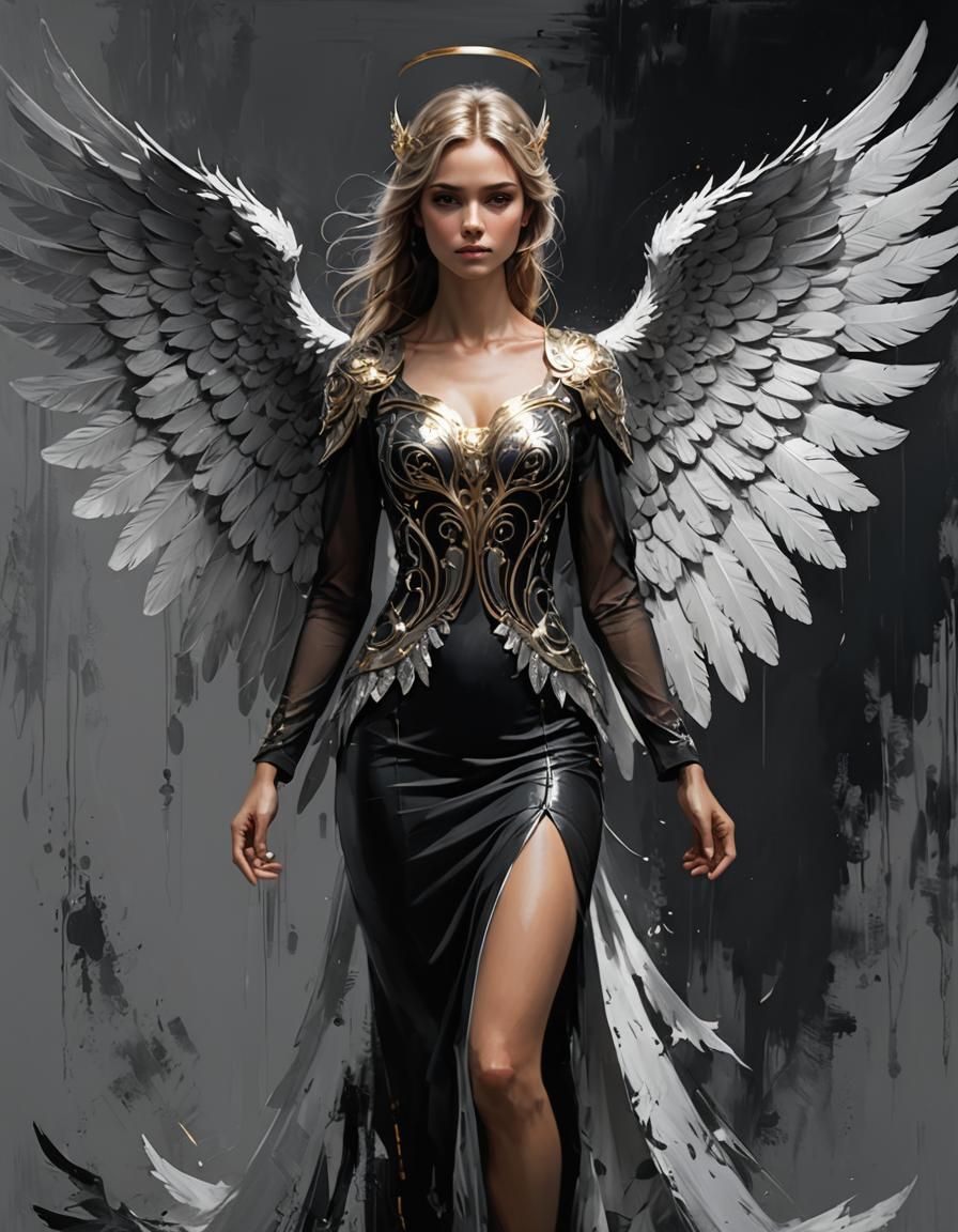 Angelic Scandinavian Woman Portrait in Cel-Shaded Style