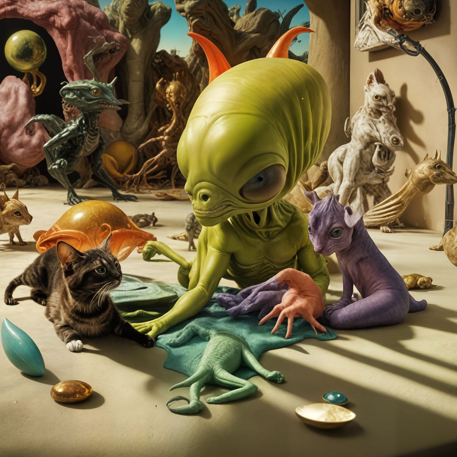 cat doesn't like the 'other' cat - typical...