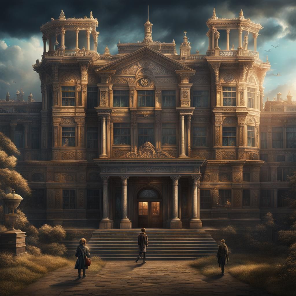Epic School Digital Matte Painting