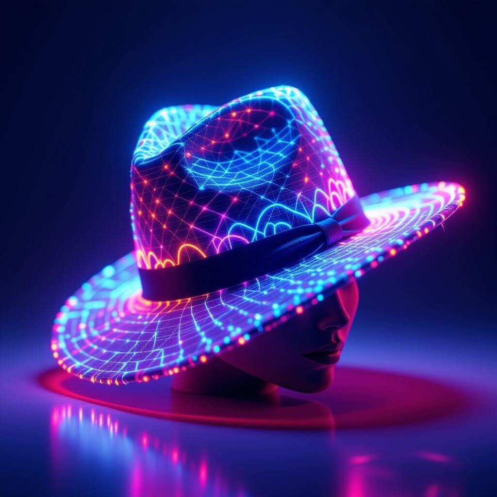 Electroluminescent Hat Glows in the Dark