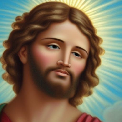 Divine Jesus in Heavenly Sunshine