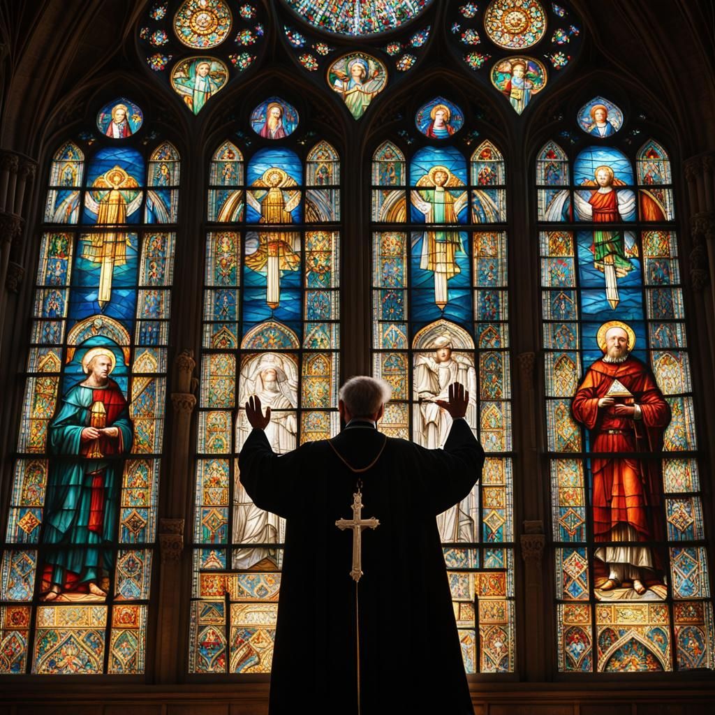 Majestic Gothic Cathedral at Sunset