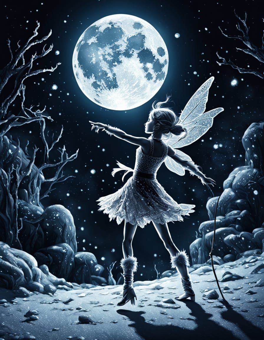 Midnight Moonlit Masquerade: A High-Contrast Enchanted Dance
