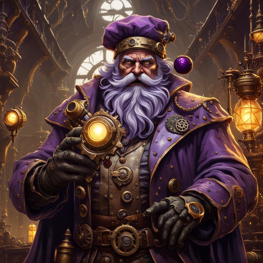 Steampunk Santa in Dark Fantasy Style