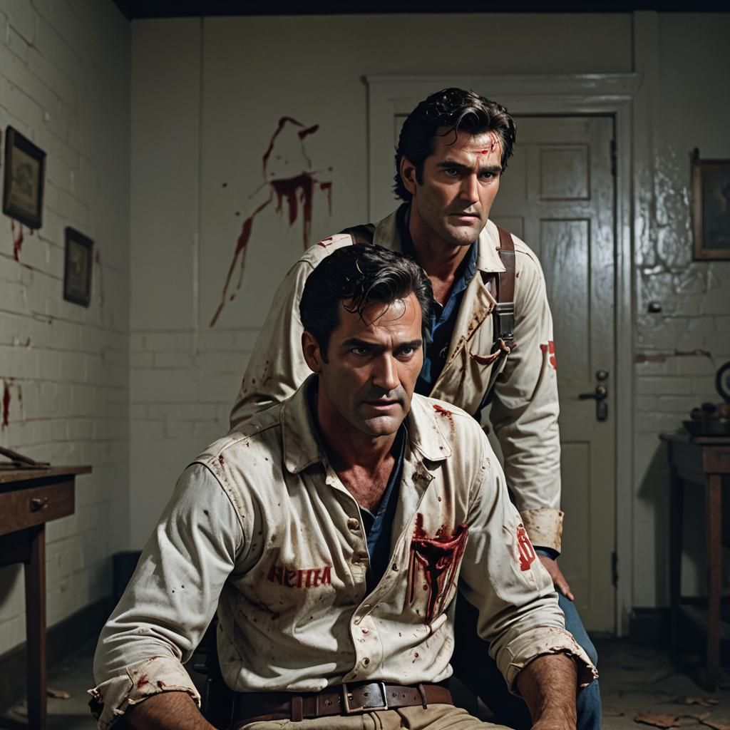 Ash Williams in Asylum, 3D Game Cinematic Render