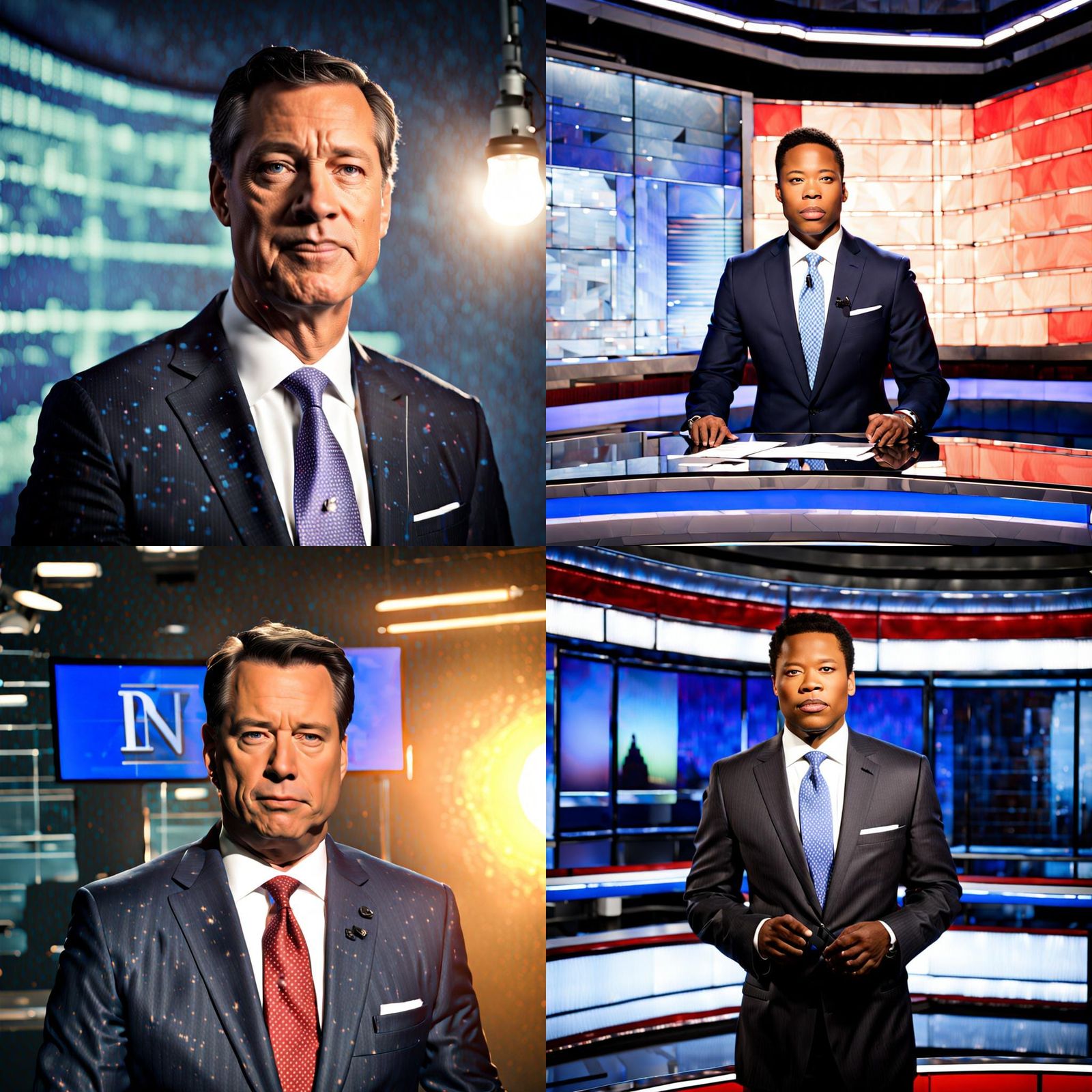 News Anchor in Front of Soft Lighting