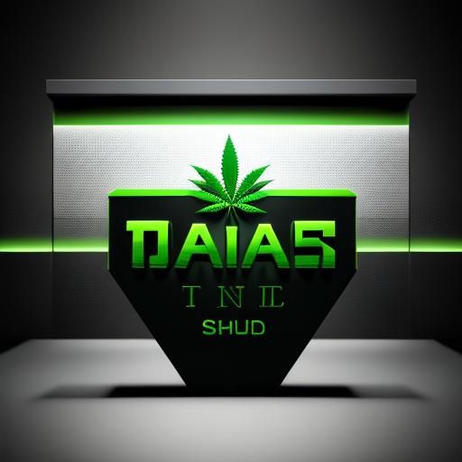 Cannabis Logo in 3D Graphic Style