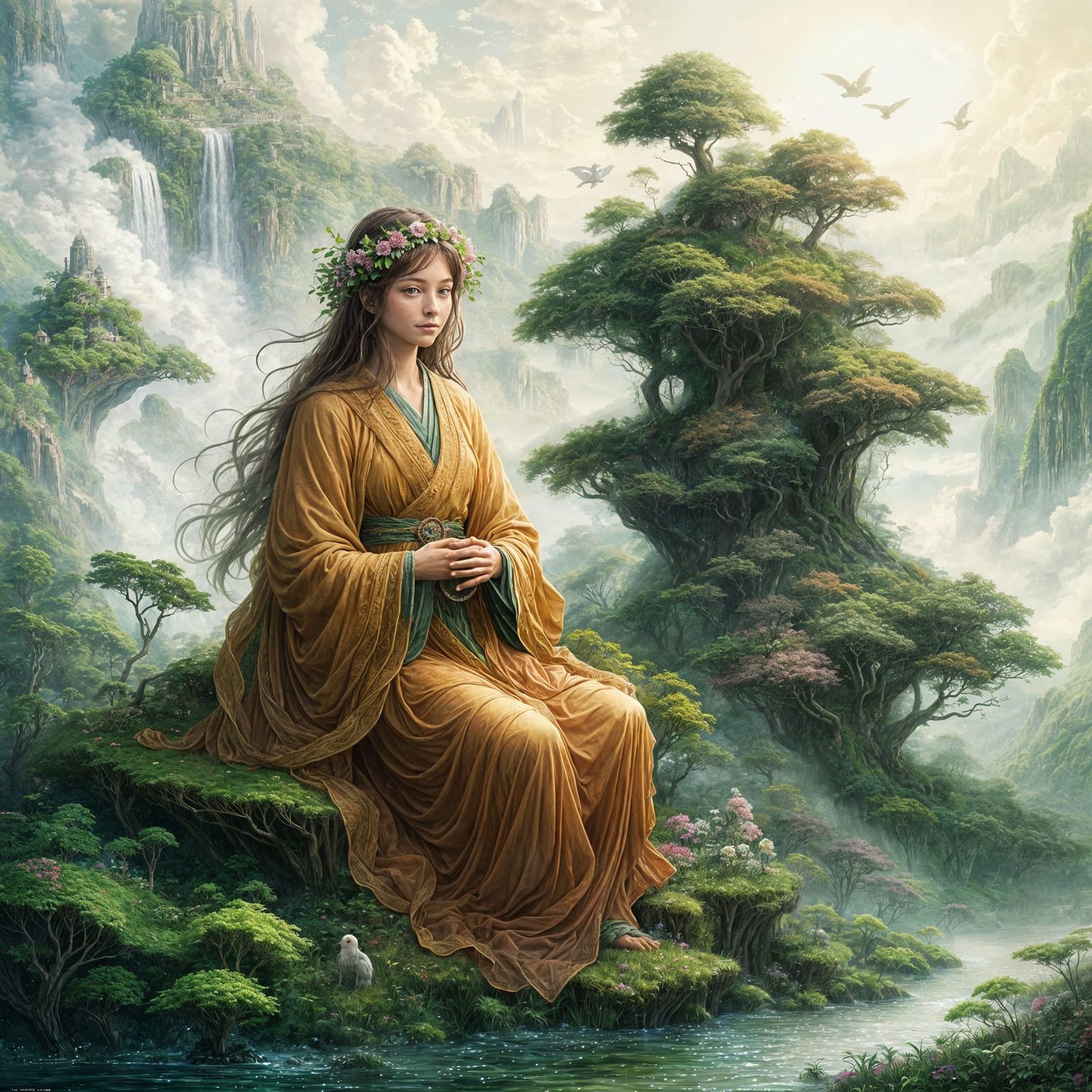 Mother Earth Embodies Nature's Harmony