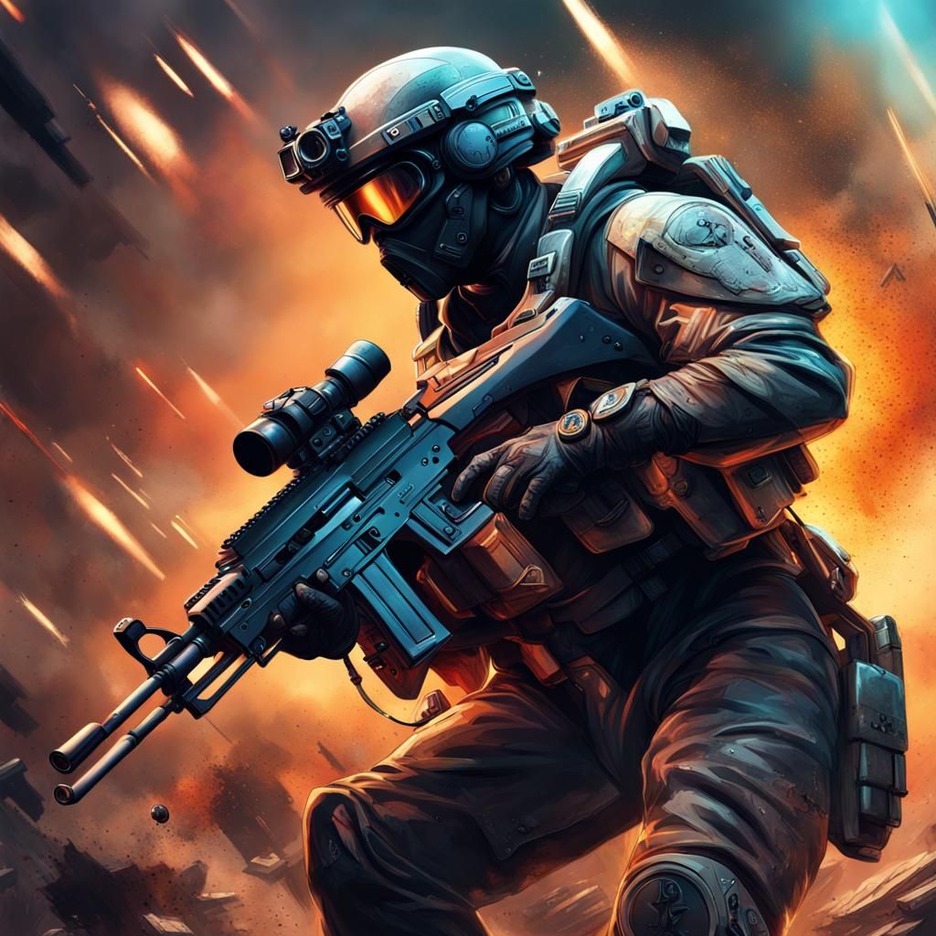 Hyperrealistic Future War Concept Art