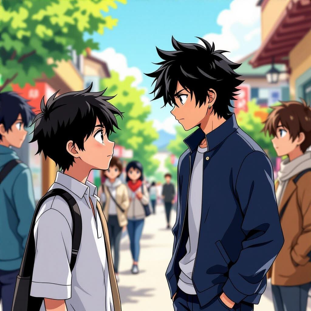 Anime Style Image of Rohit and Vikram