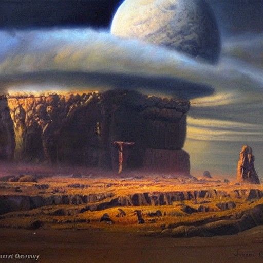 End of Time as Oil Painting