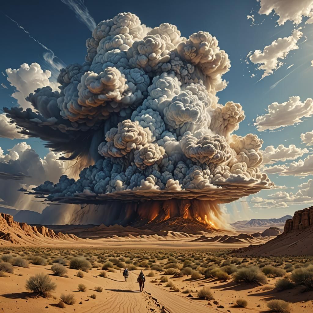 Biblical Cloud Descends: Impressionist Art, Ultra HD