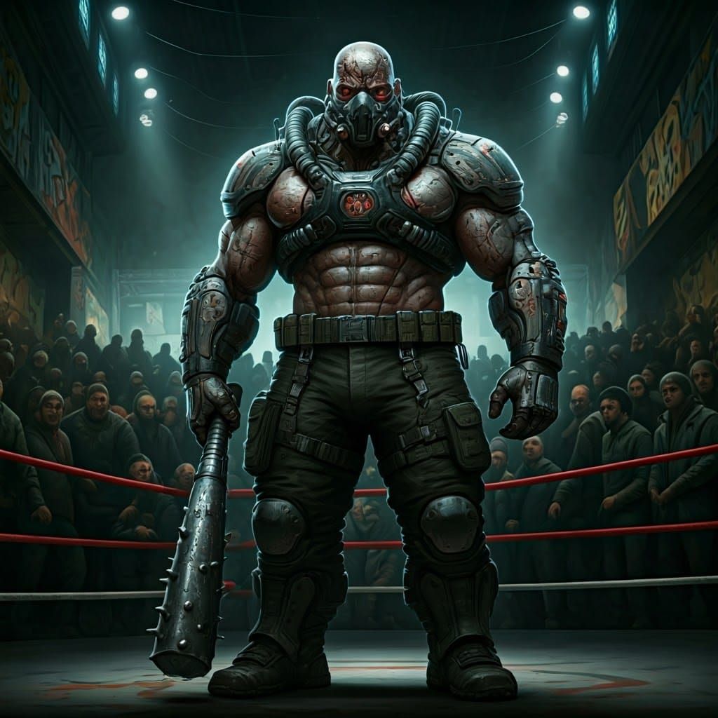 Cyberpunk Cyborg Fusion of Metal and Tech