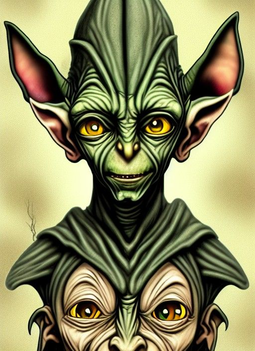 Fantasy Goblin Elf Hybrid Portrait in HD