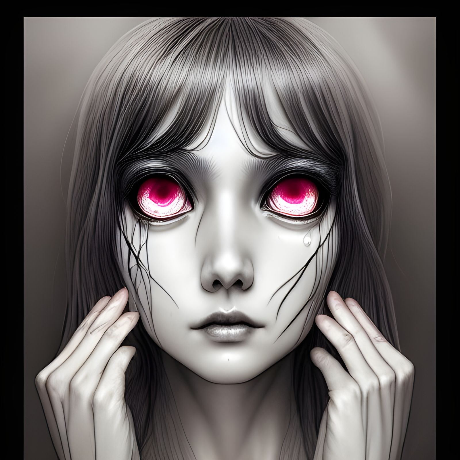 Hyperdetailed Eyes with Rainbow Light in Fractal Style