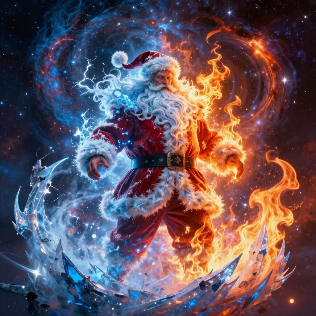 Santa Claus as Cosmic God of Ice and Fire