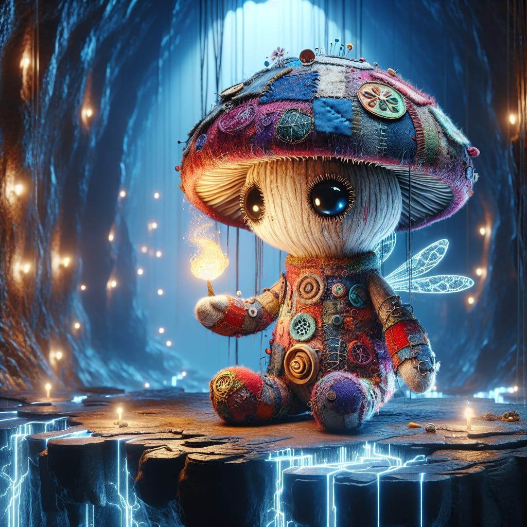 Enchanting Mushroom Portrait in Whimsical Cinematic Style