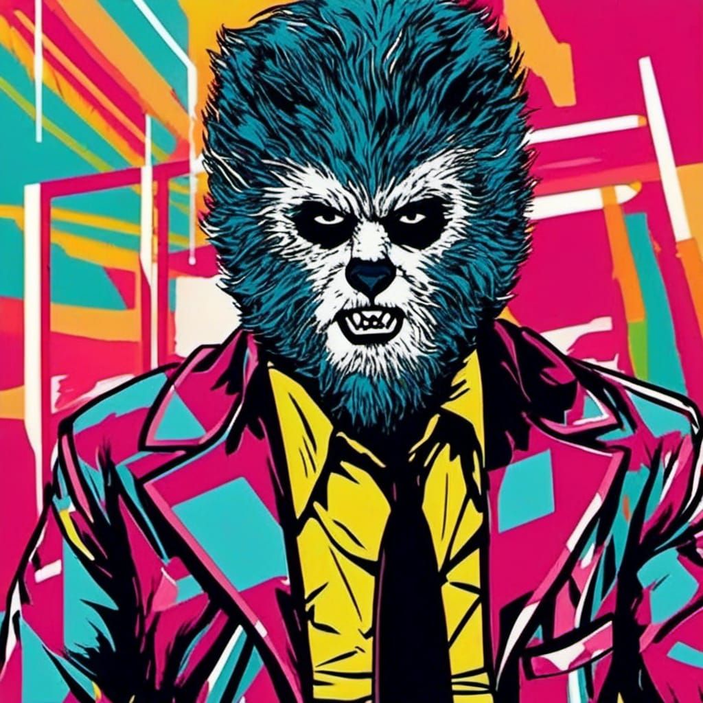 Pop Art Portrait in Bauhaus Style