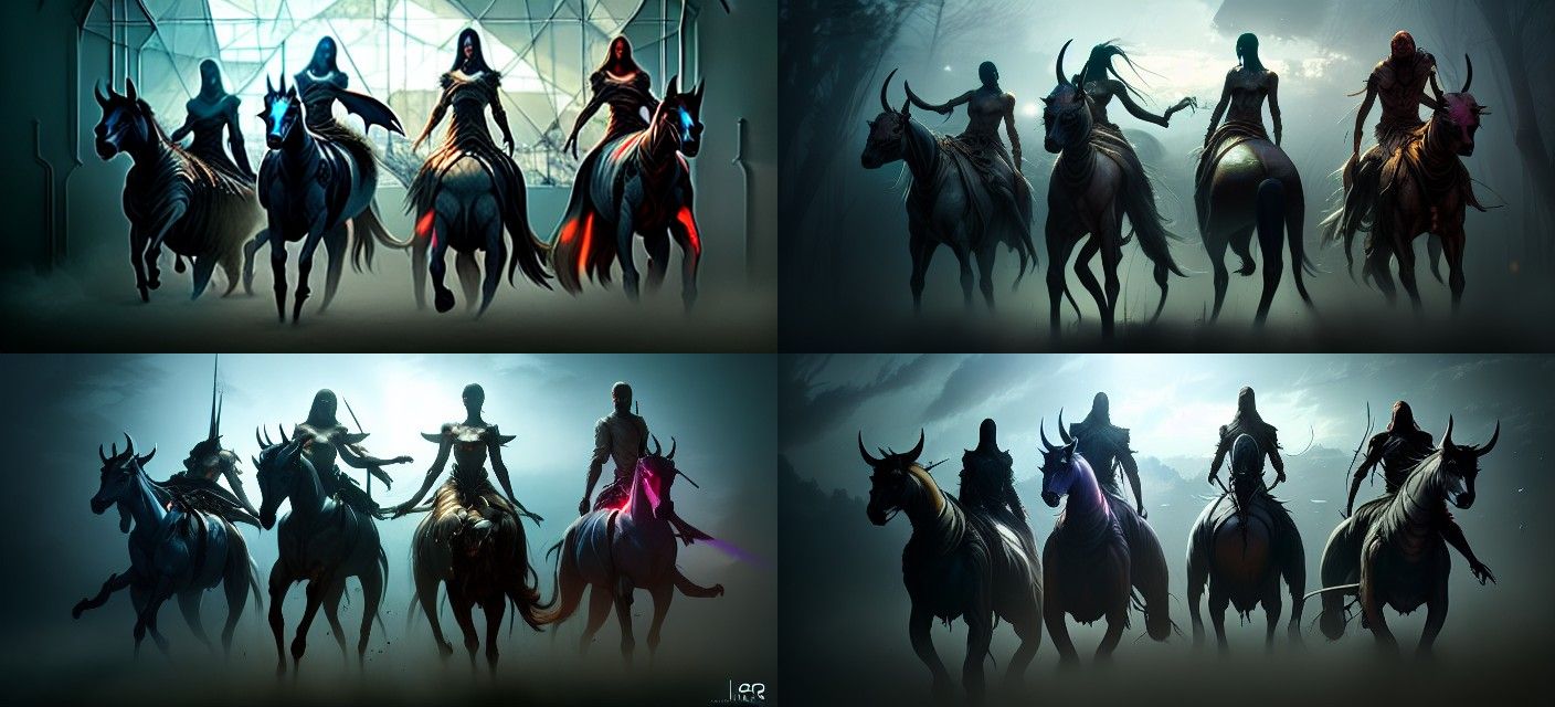 Apocalyptic Horsemen Ride Forth in Hyperdetailed Photography