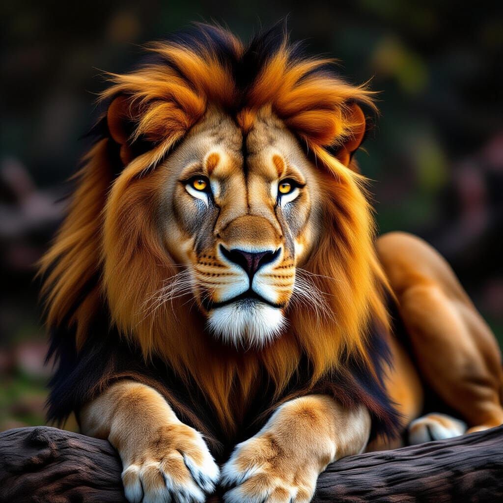 Realistic Red Lion Portrait