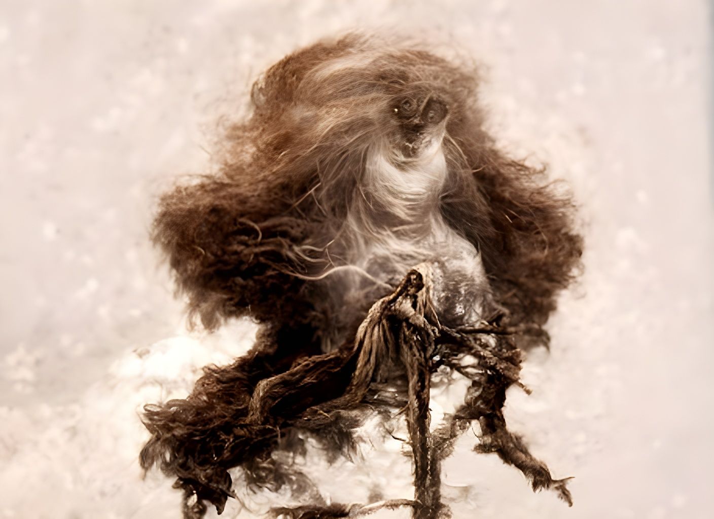 Willow Ghost in Burning Sky: Renaissance Horror Painting