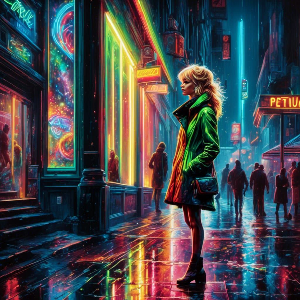 "Linger on the sidewalk where the neon signs are pretty
How ...