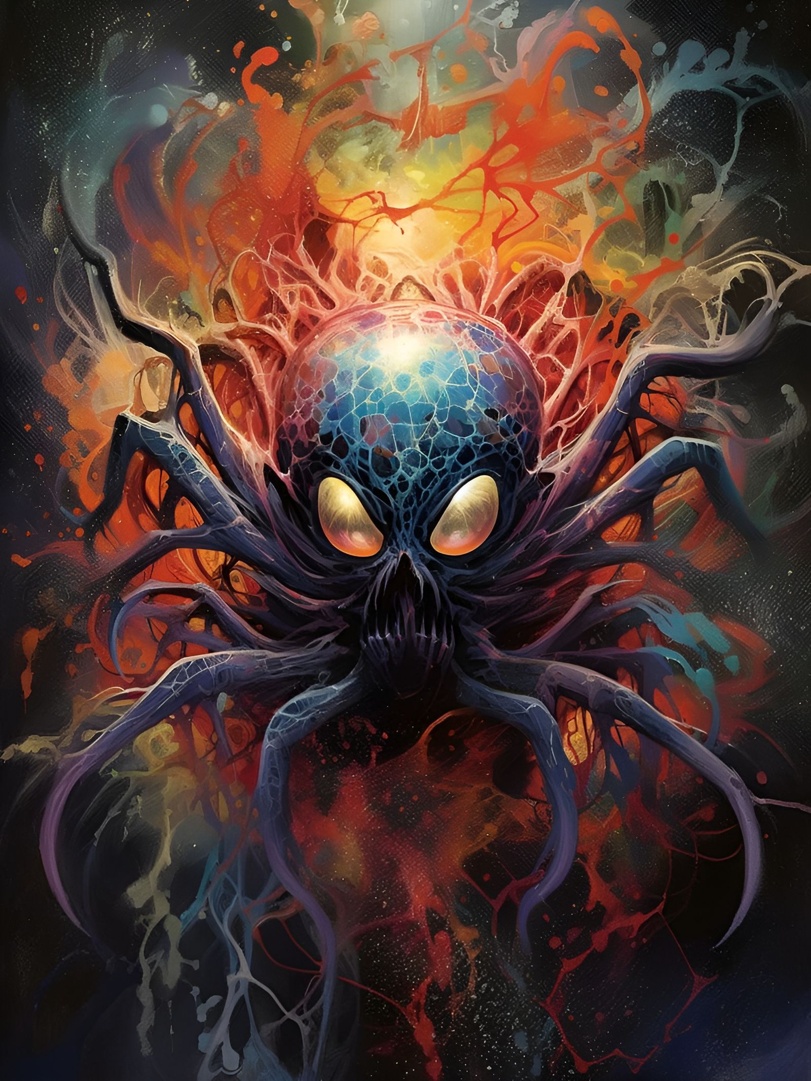 Bad Omen Arachnid  - A Midjourney Creation