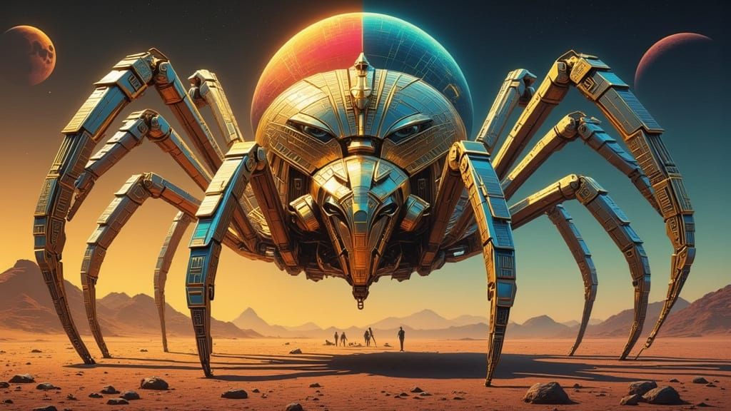 Arachnid Oracle & Sky Priestess in Twilight Desert