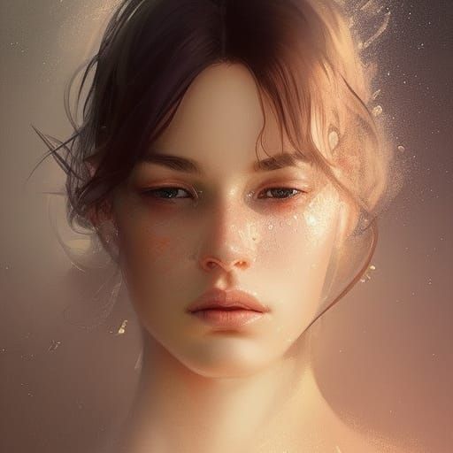 Hyperdetailed Portrait in Art Nouveau Style